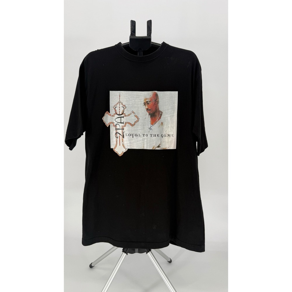 Tupac Shakur Loyal to the Game Graphic T‎ Shirt Black XL Men's Hip Hop Rap FLAWS